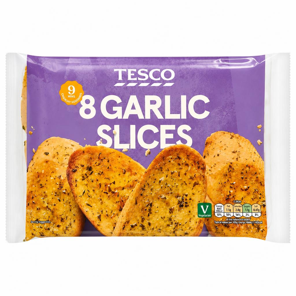 Tesco 8 Garlic Slices 235g