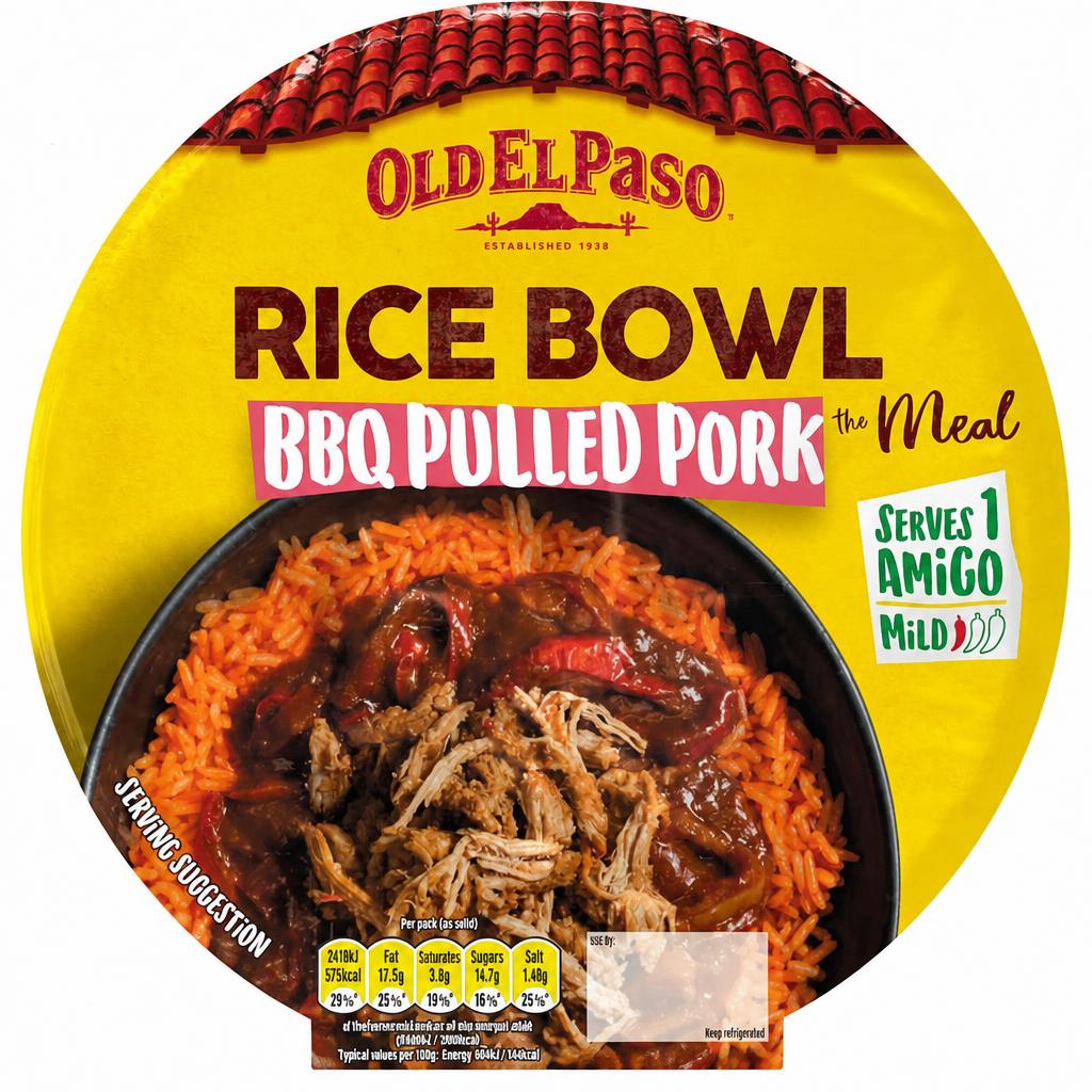 Old El Paso Rice Bowl BBQ Pulled Pork 400g