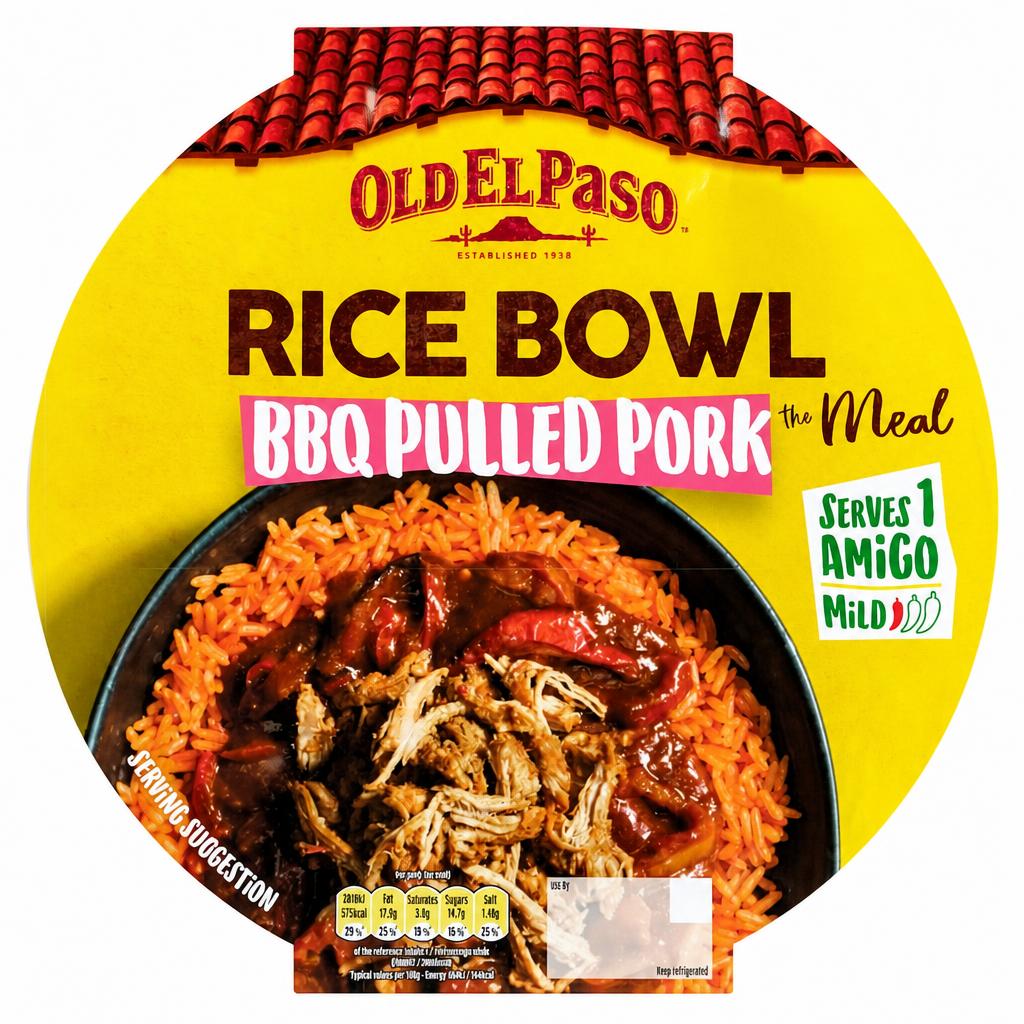 Old El Paso Rice Bowl BBQ Pulled Pork 400g