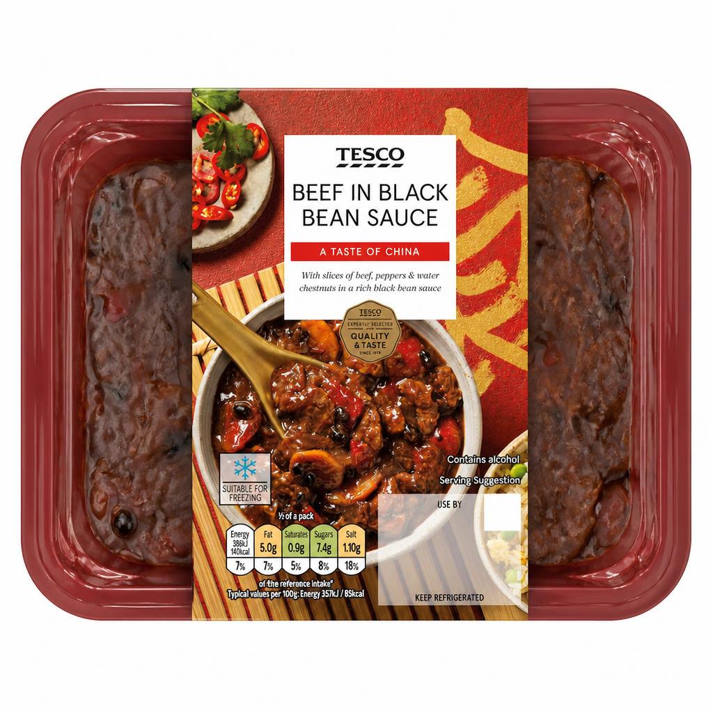 Tesco Beef In Black Bean Sauce 350G