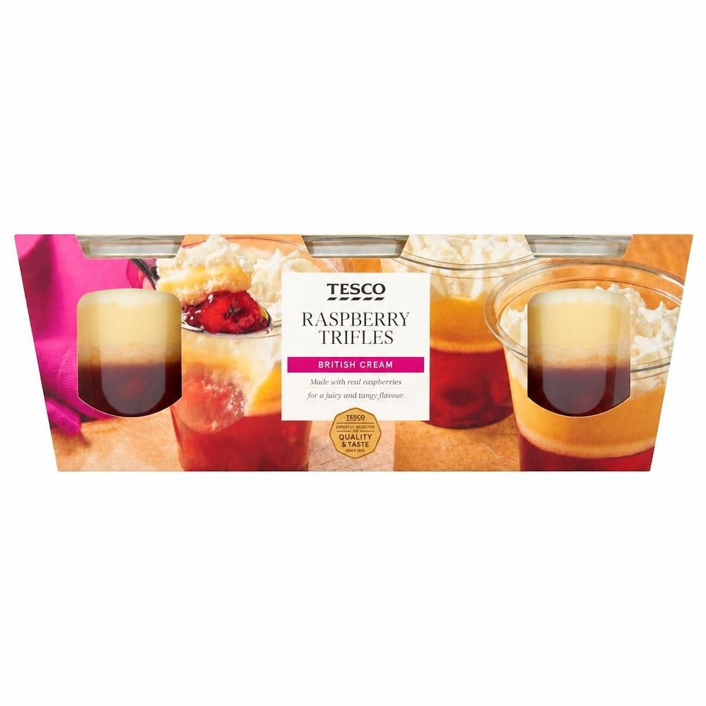 Tesco Raspberry Trifles 3 x 135g 405g