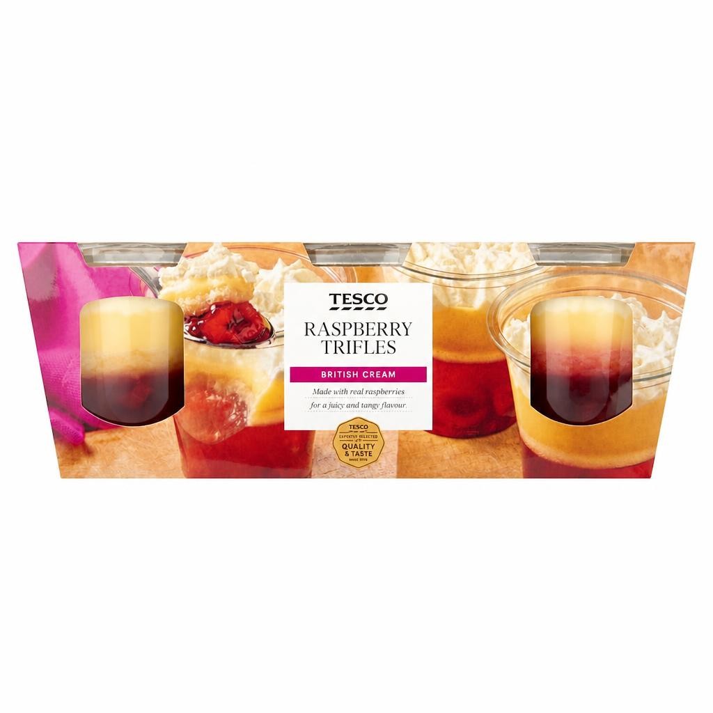 Tesco Raspberry Trifles 3 x 135g 405g