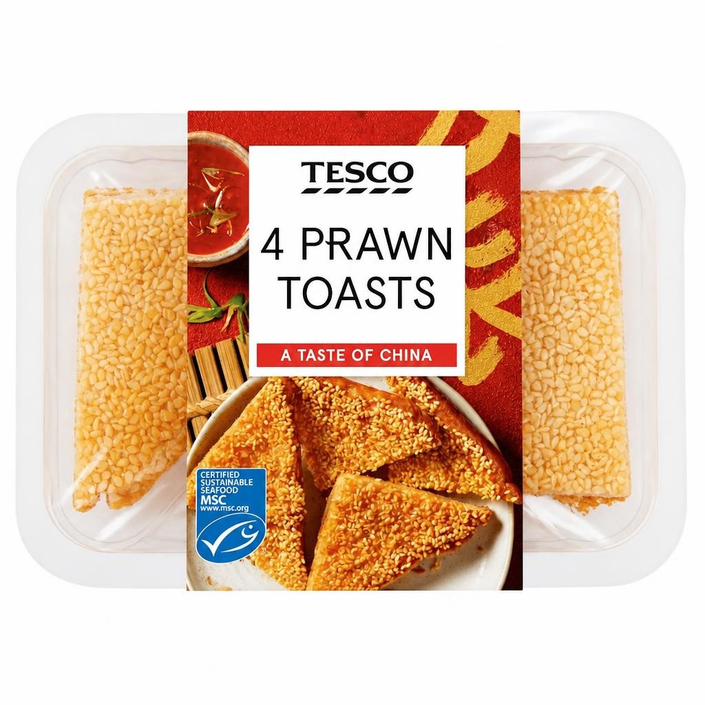 Tesco Prawn Toasts 4 Pack 120g