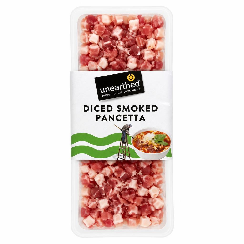 Unearthed Diced Smoked Pancetta 2 x 77g