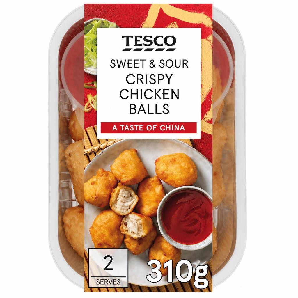 Tesco Sweet & Sour Crispy Chicken Balls 310G