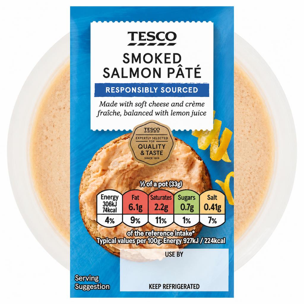 Tesco Smooth Smoked Salmon Pate 100g