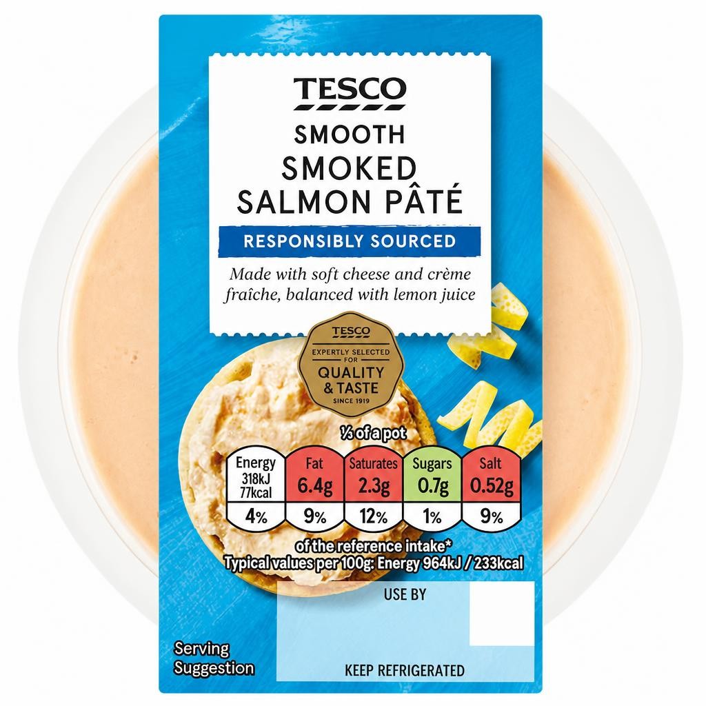 Tesco Smooth Smoked Salmon Pate 100g