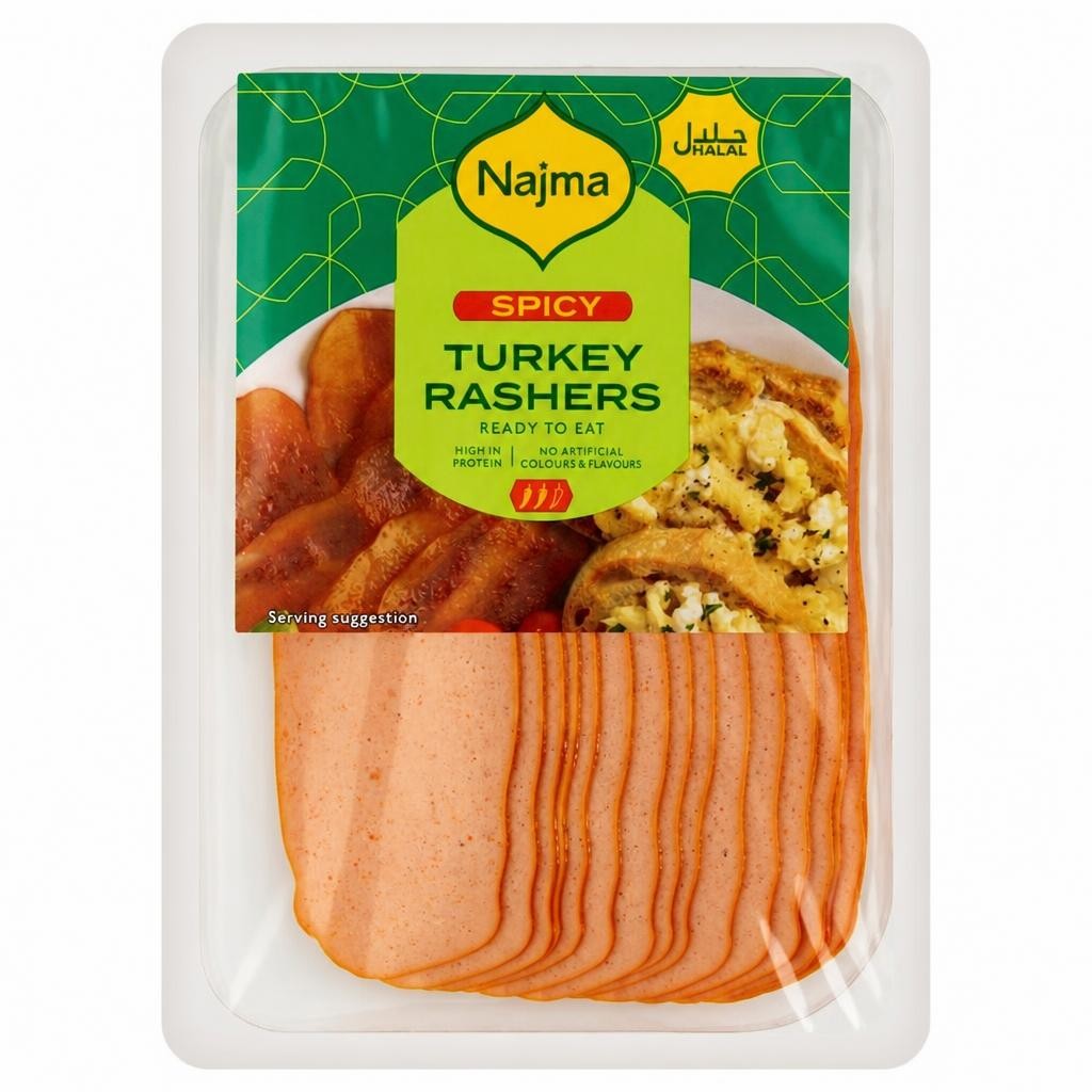 Najma Spicy Turkey Rashers 150g