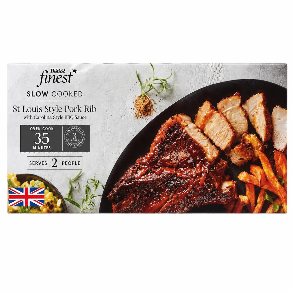 Tesco Finest St Louis Style Pork Rib with Carolina Style BBQ Sauce 510g