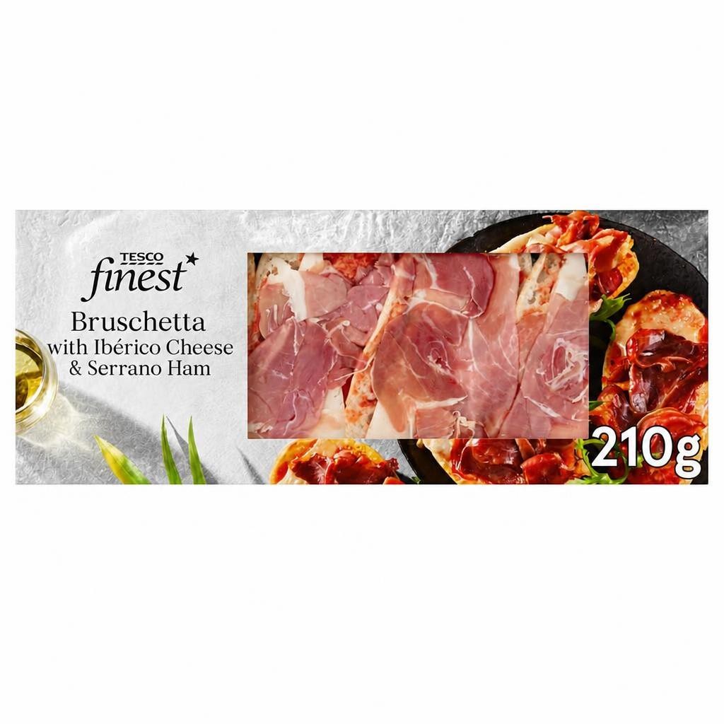 Tesco Finest Bruschetta with Iberico Cheese & Serrano Ham 210g