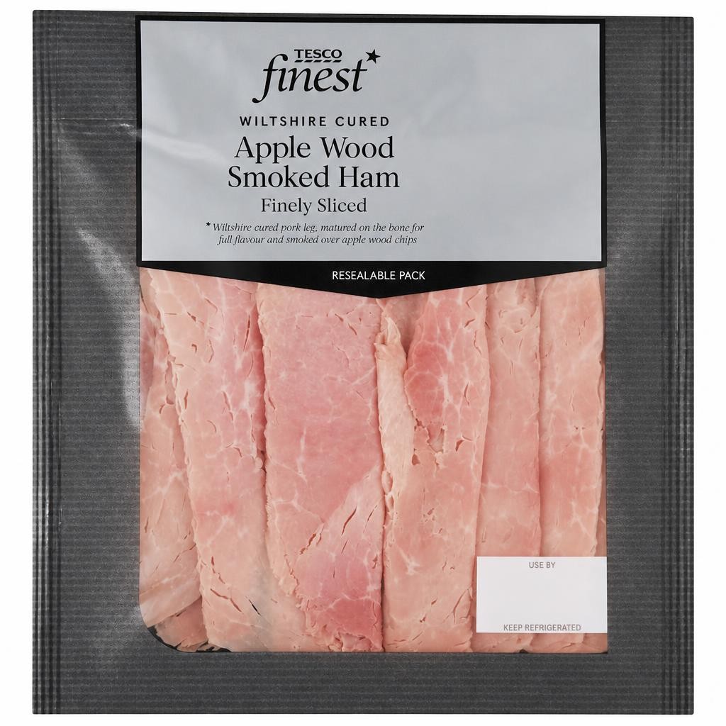 Tesco Finest Finely Sliced Apple Wood Smoked Ham 120g