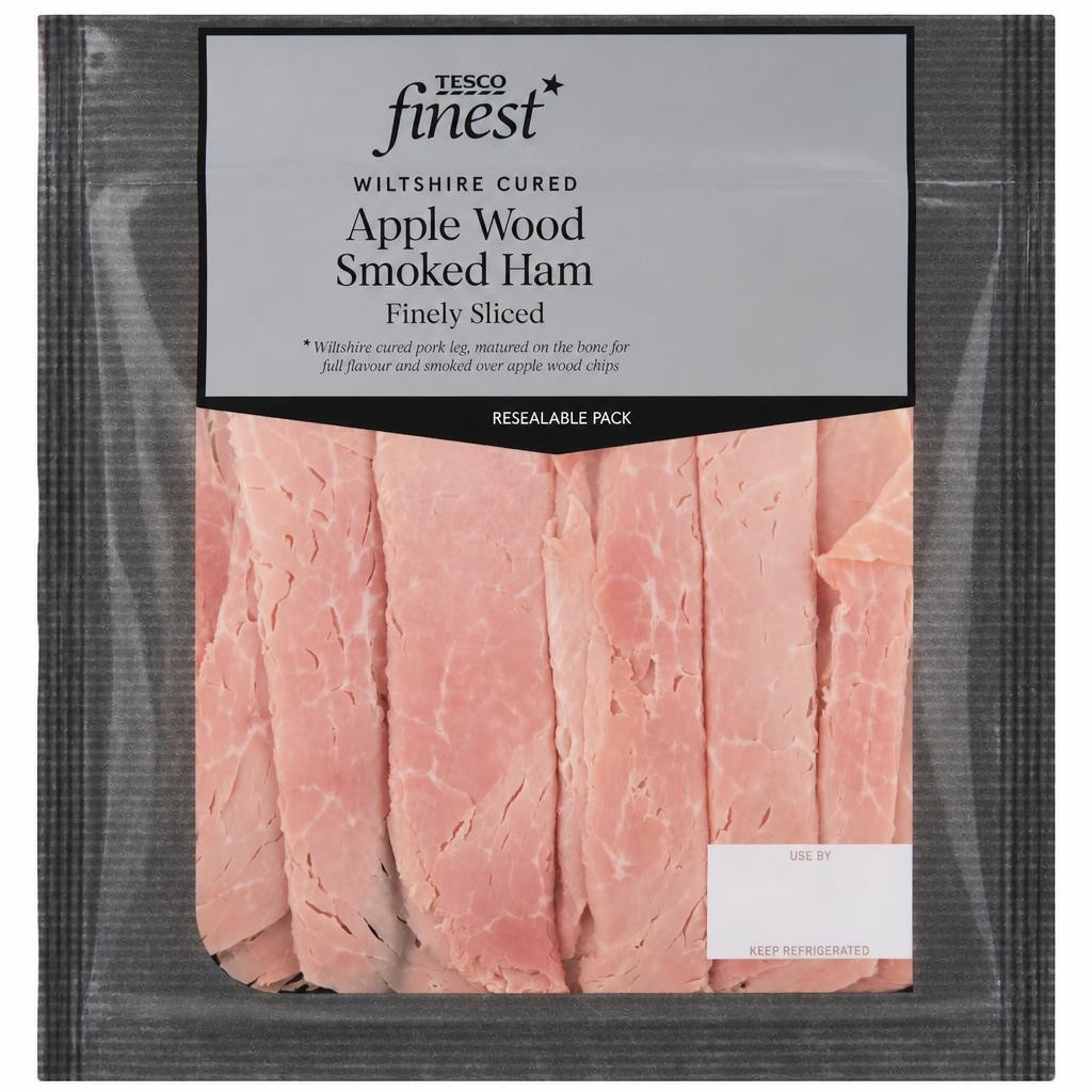 Tesco Finest Finely Sliced Apple Wood Smoked Ham 120g