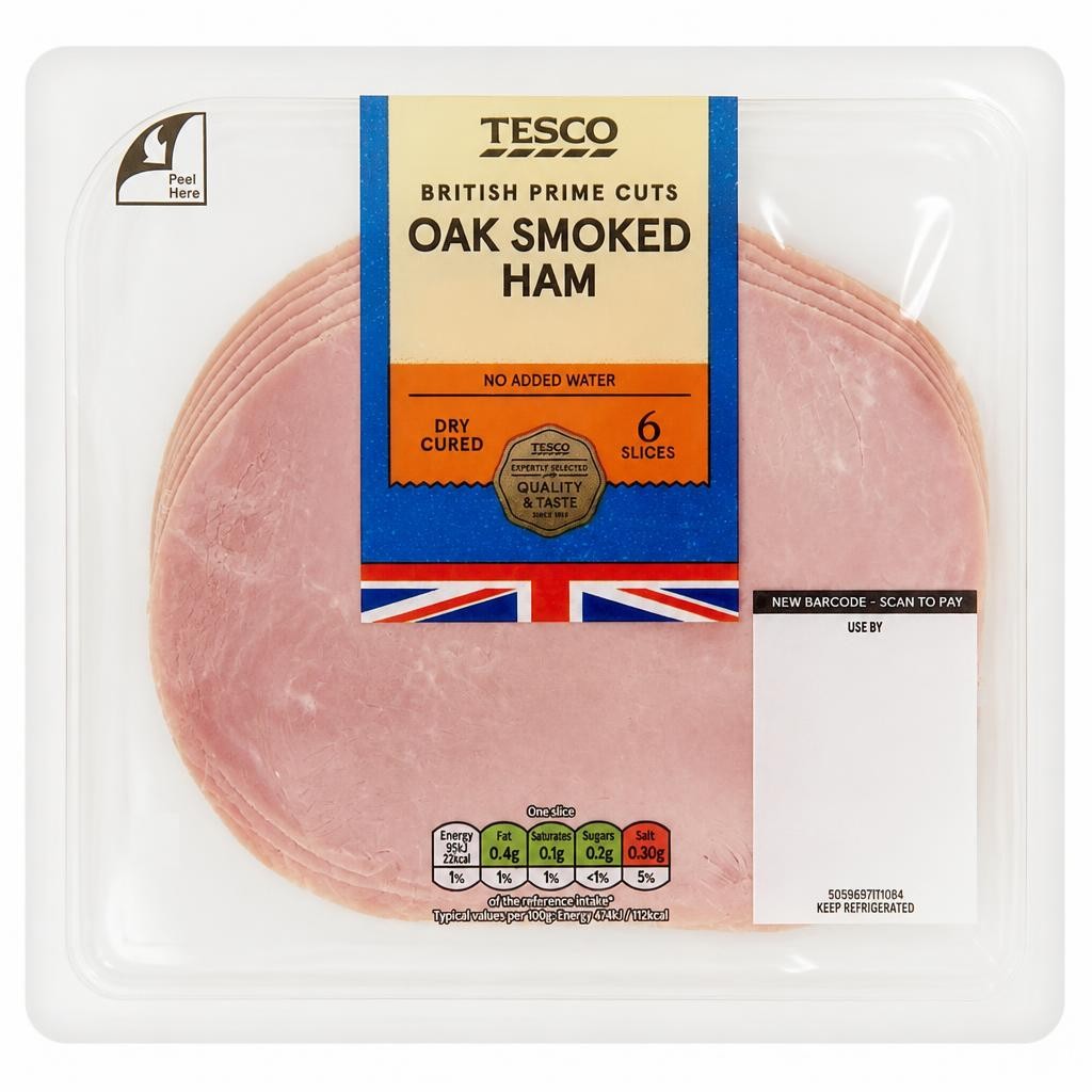 Tesco British Smoked Ham 120g