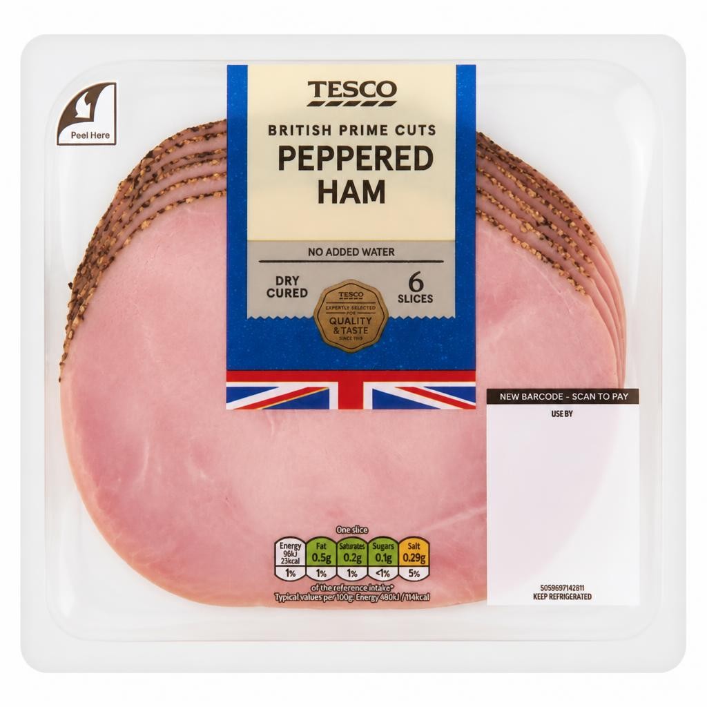 Tesco British Peppered Ham Slices 120g