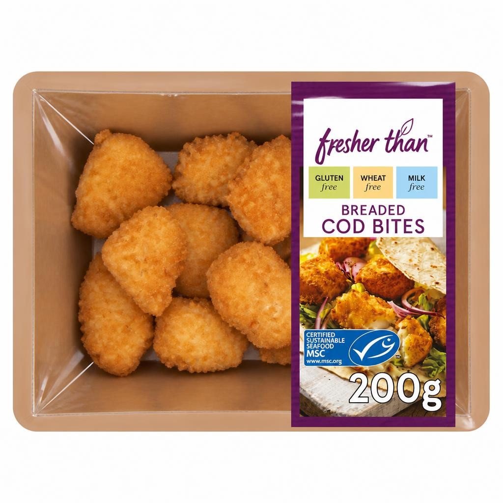 Tesco Free From Breaded Cod Bites 200g