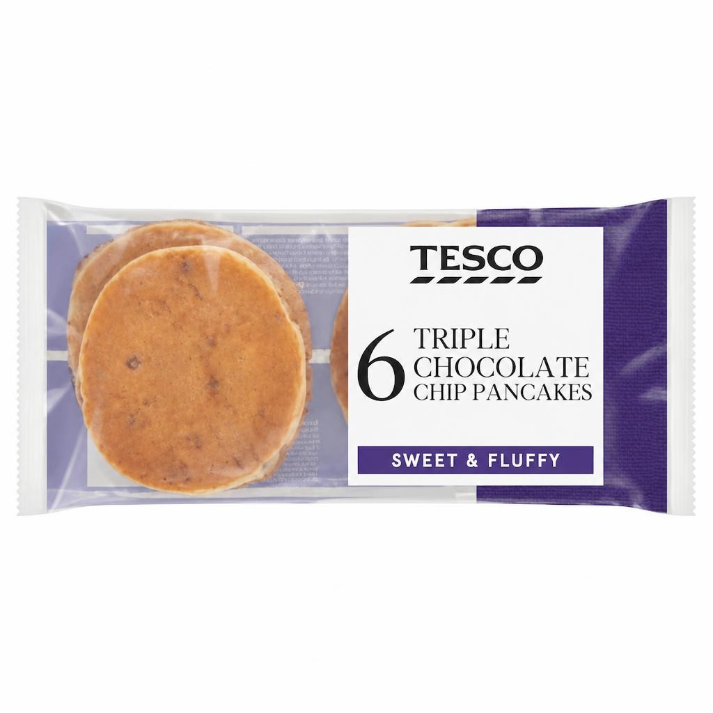 Tesco Triple Chocolate Chip Pancakes 6 Pack
