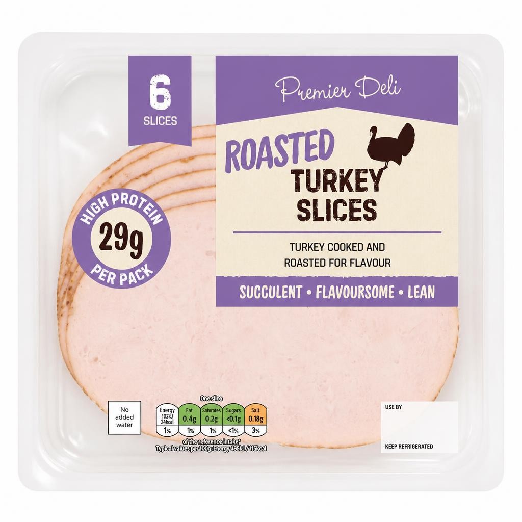 Premier Deli Roast Turkey Breast Slices 125g