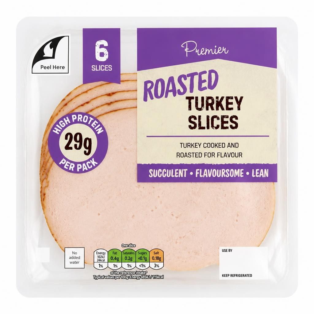 Premier Deli Roast Turkey Breast Slices 125g