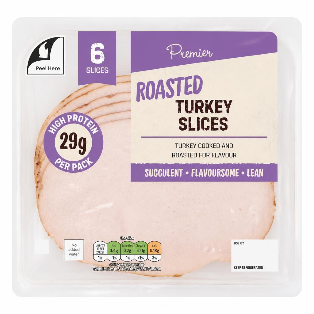 Premier Deli Roast Turkey Breast Slices 125g