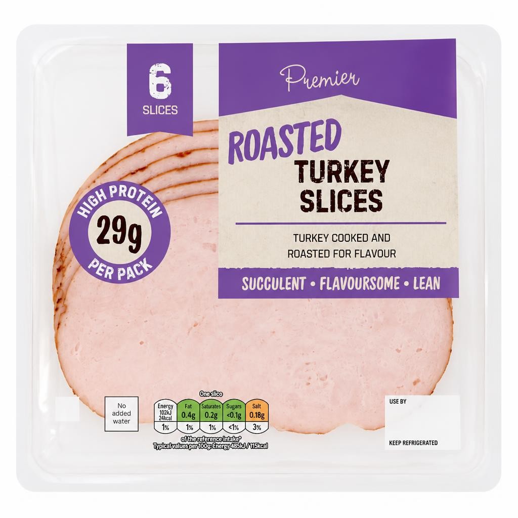 Premier Deli Roast Turkey Breast Slices 125g