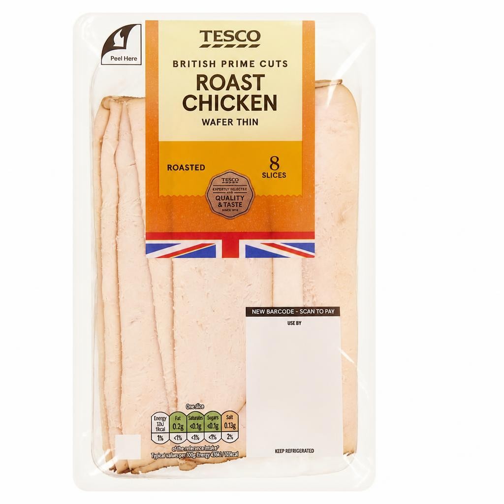 Tesco British Wafer Thin Roast Chicken Slices 120g