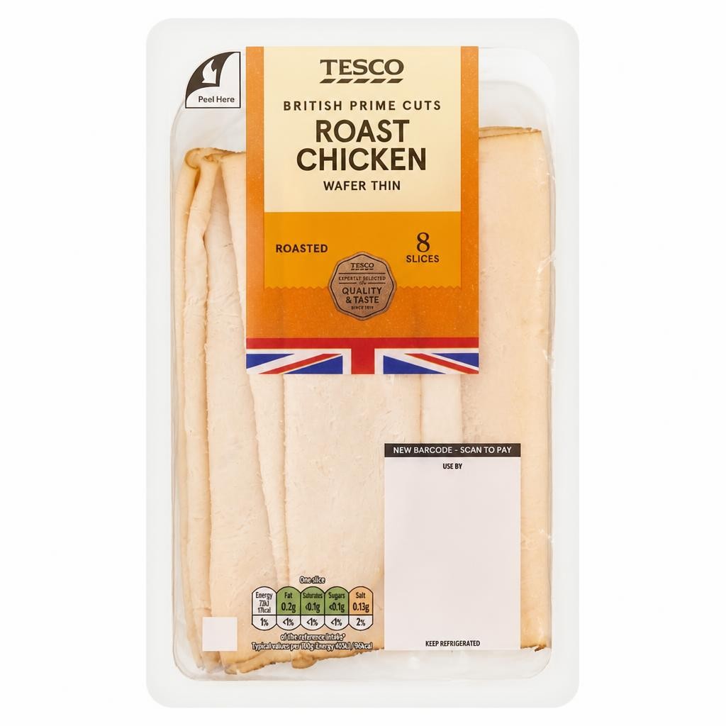 Tesco British Wafer Thin Roast Chicken Slices 120g