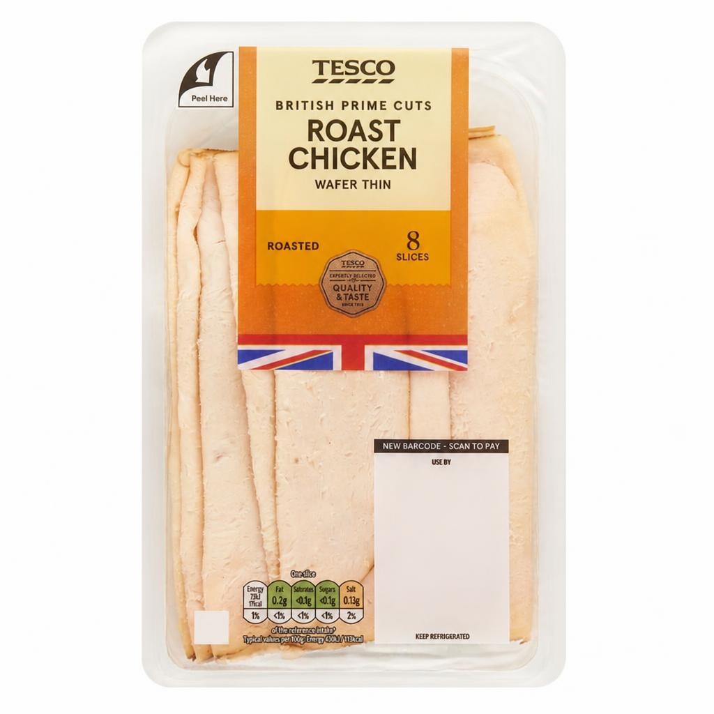 Tesco British Wafer Thin Roast Chicken Slices 120g