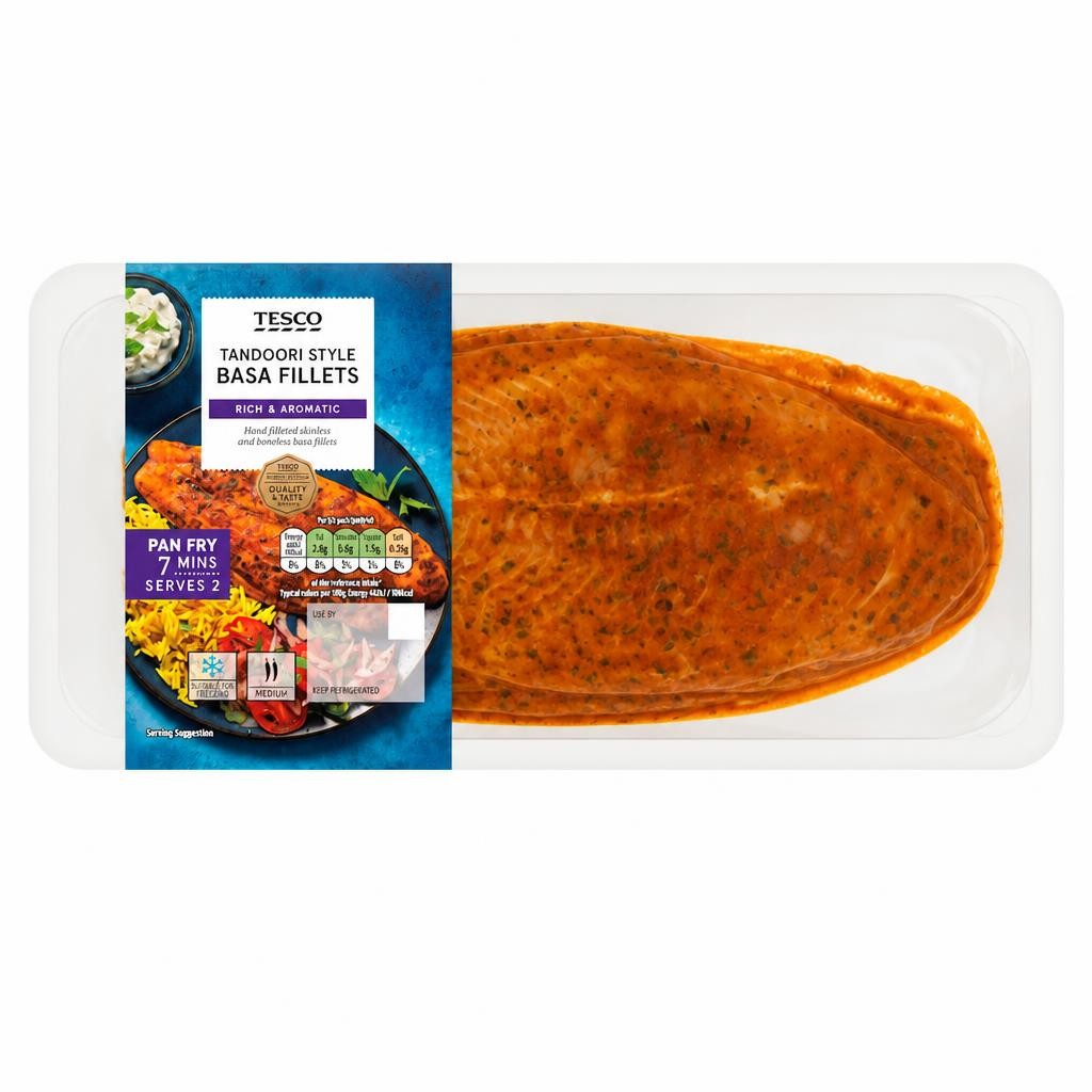 Tesco Tandoori Basa Fillets 250g