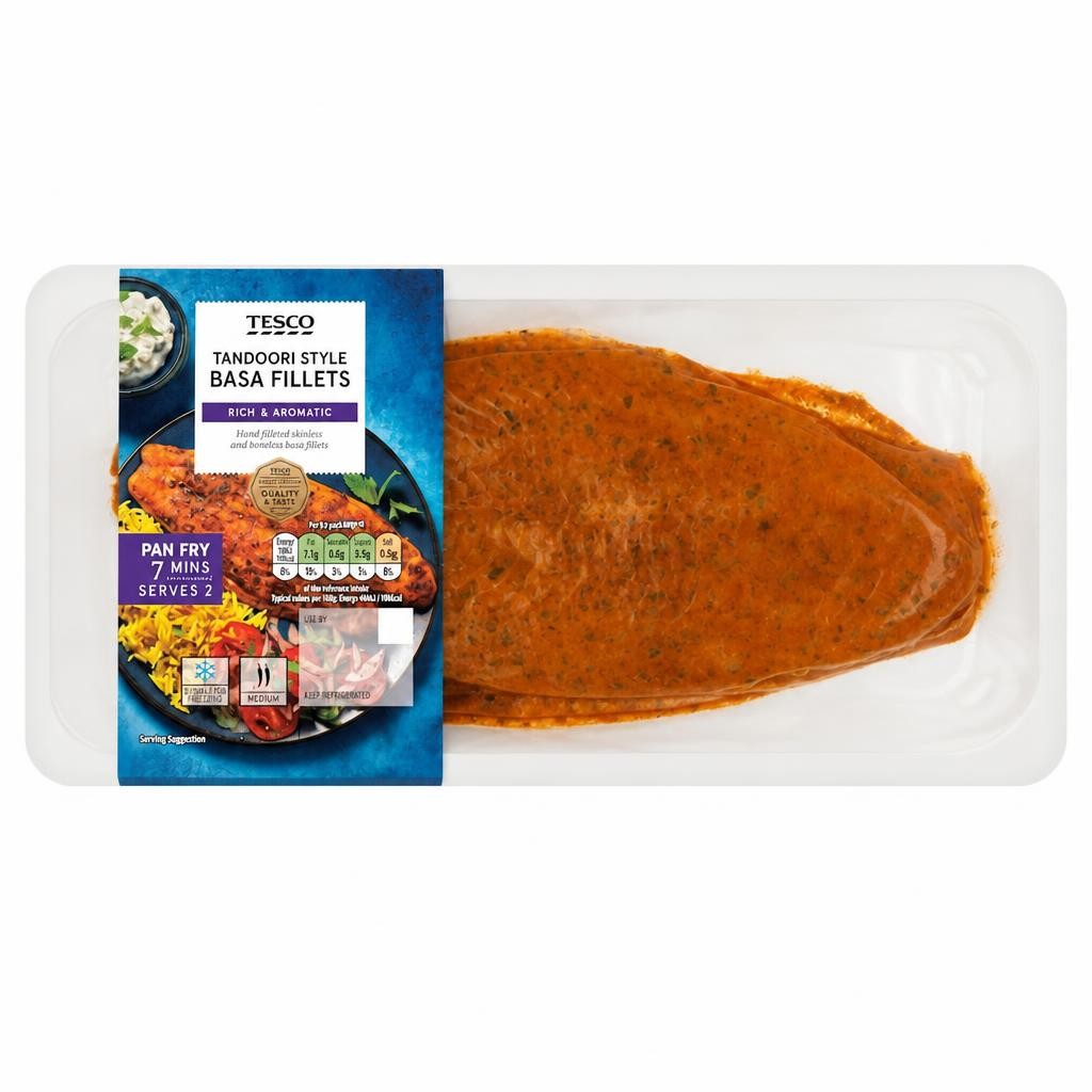Tesco Tandoori Basa Fillets 250g