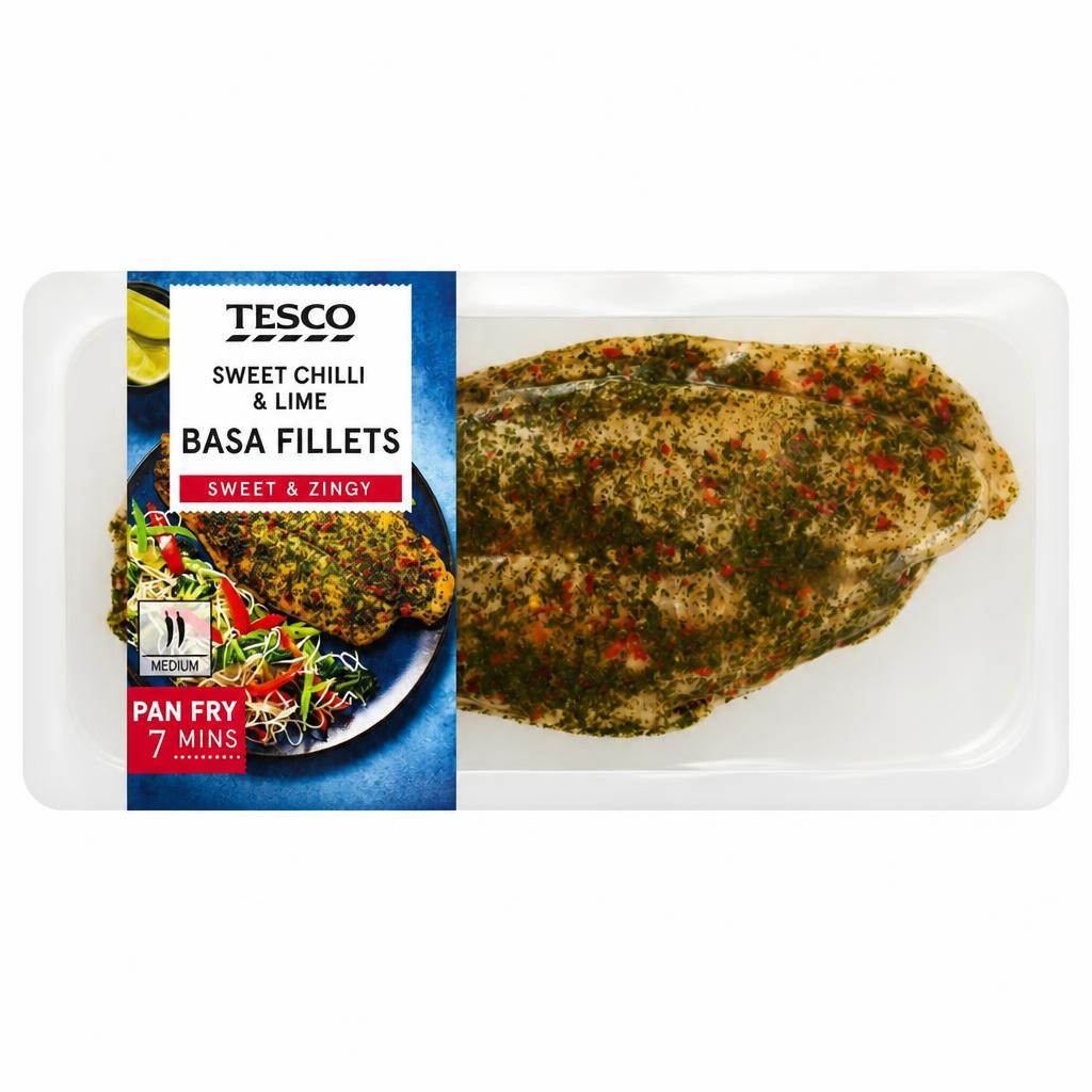 Tesco Sweet Chilli & Lime Basa Fillets 250g