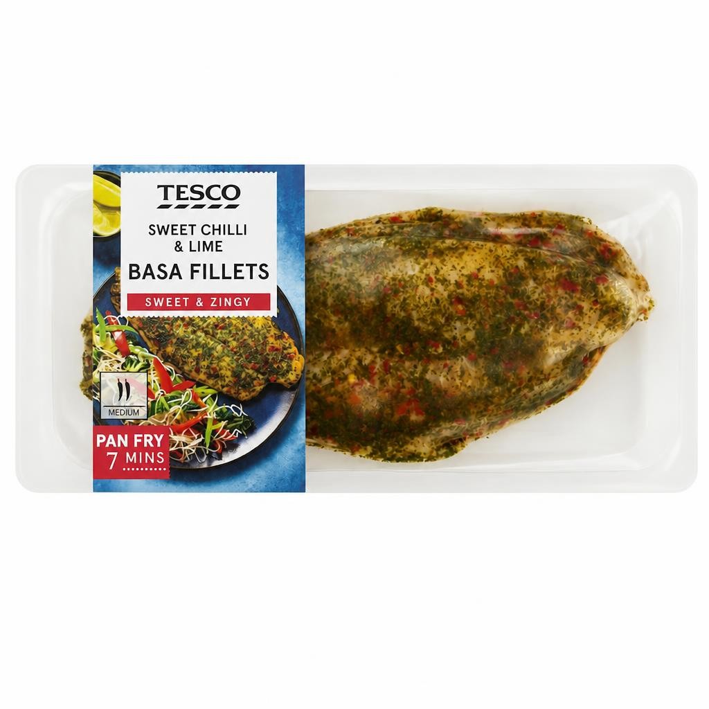 Tesco Sweet Chilli & Lime Basa Fillets 250g
