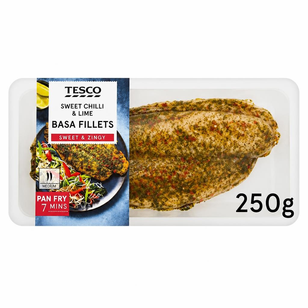 Tesco Sweet Chilli & Lime Basa Fillets 250g