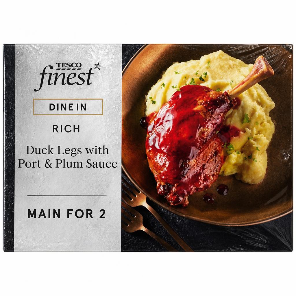 Tesco Finest Dine In Duck Legs with Port & Plum Sauce 505g