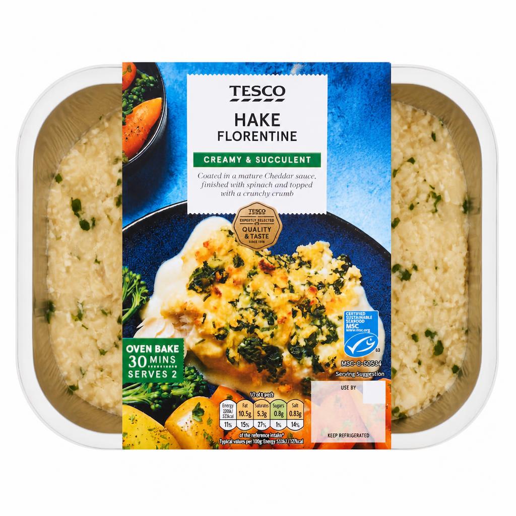Tesco Hake Florentine 360g