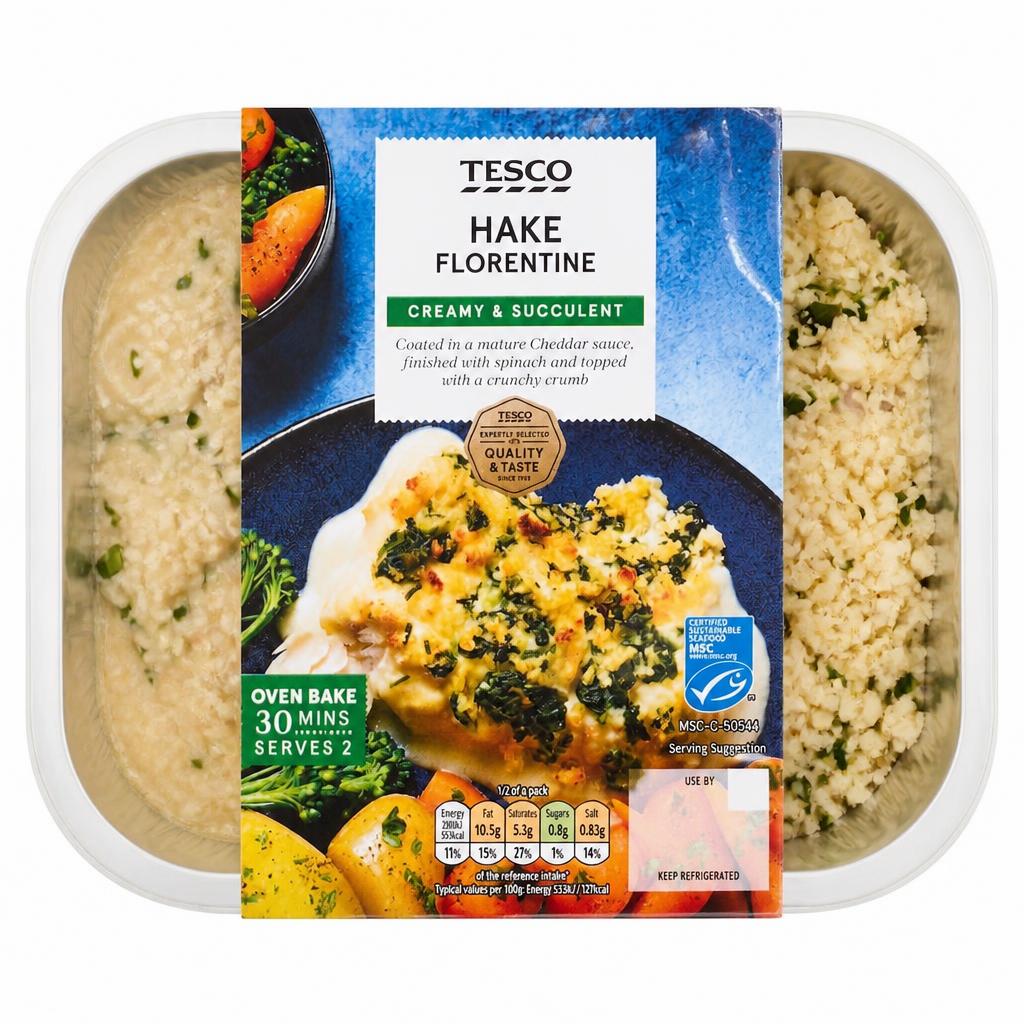 Tesco Hake Florentine 360g
