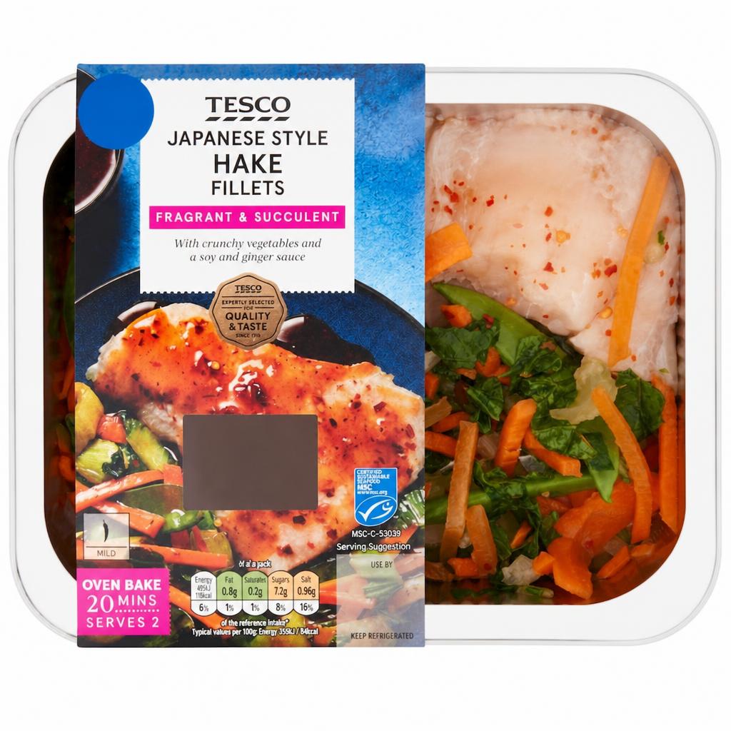 Tesco 2 Japanese Style Hake Fillets 340g