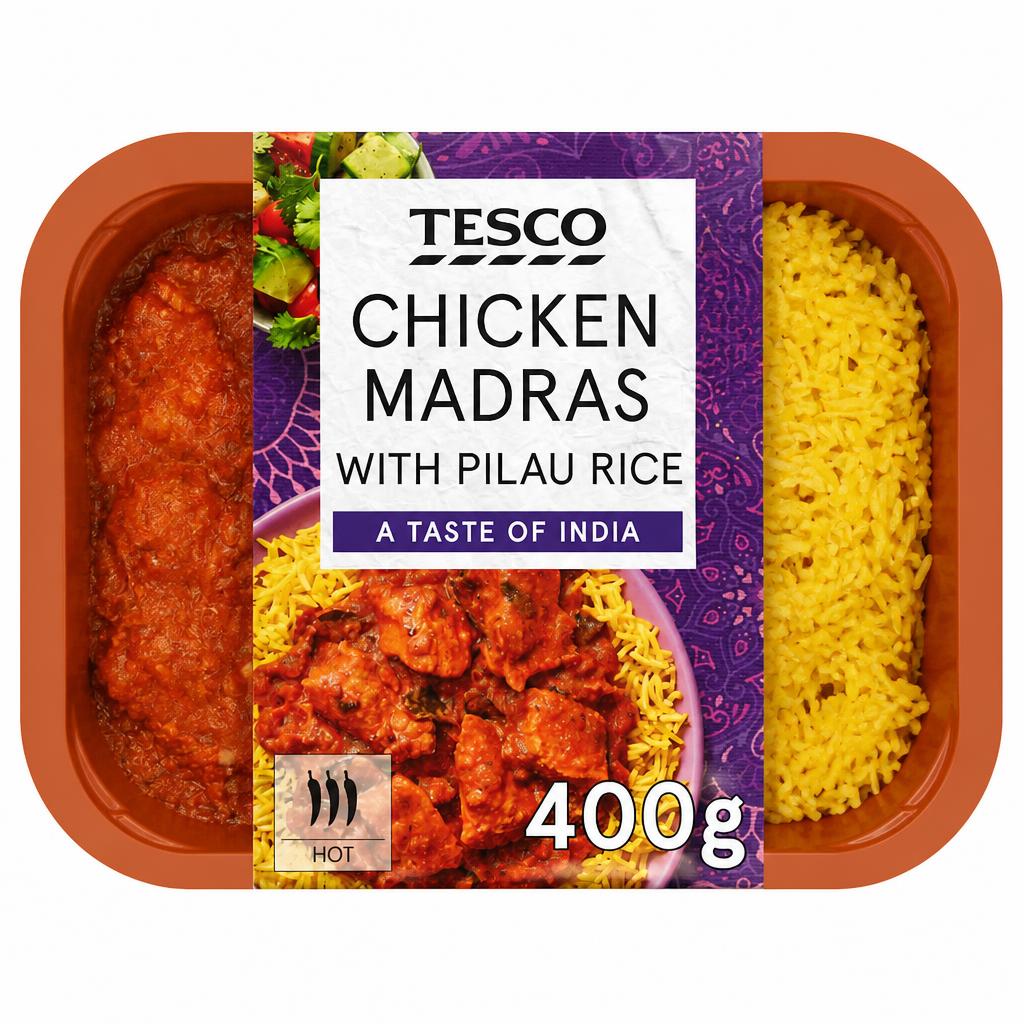 Tesco Chicken Madras with Pilau Rice 400g