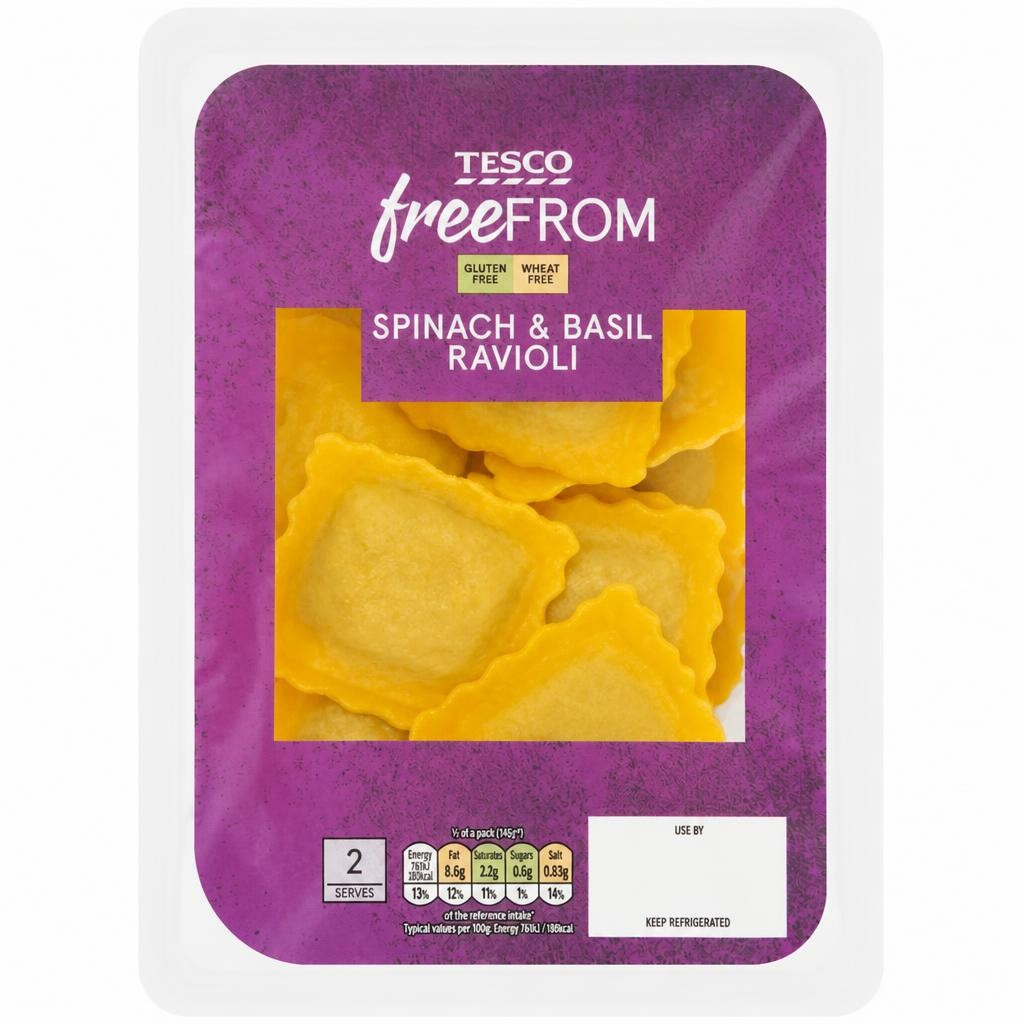 Tesco Free From Spinach & Basil Ravioli 250g