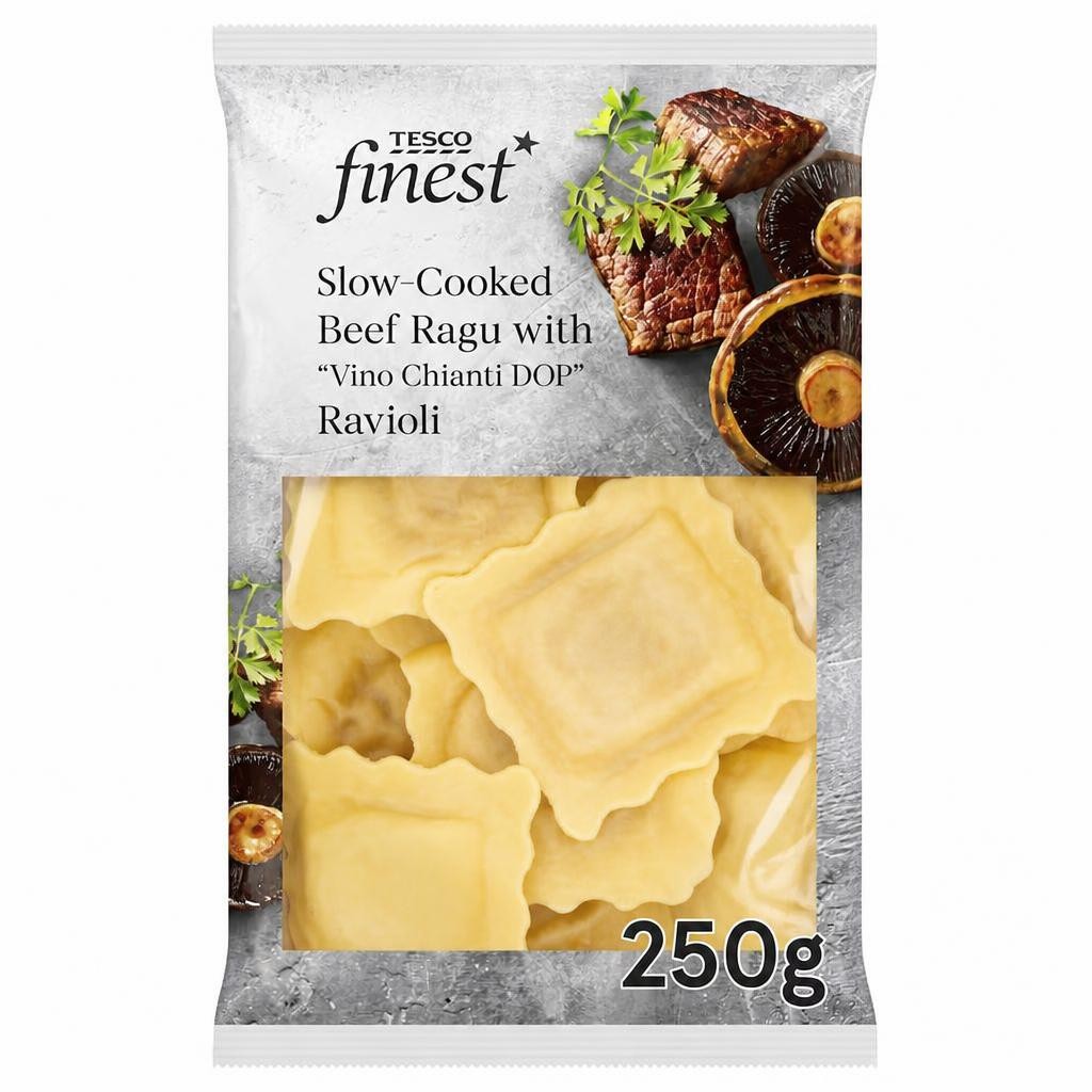 Tesco Finest Slow Cooked Beef Ragu Ravioli 250G