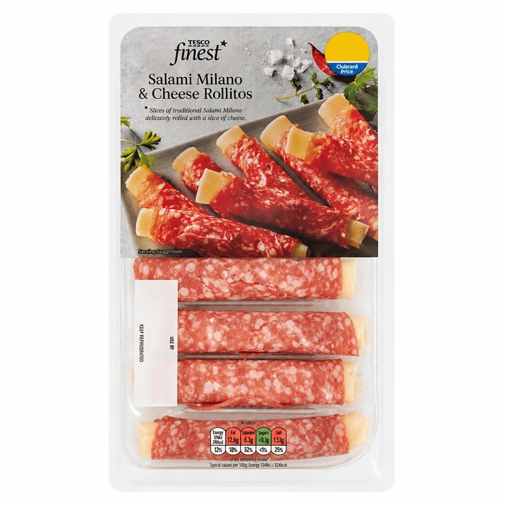 Tesco Finest Salami Milano & Cheese Rollitos 105g
