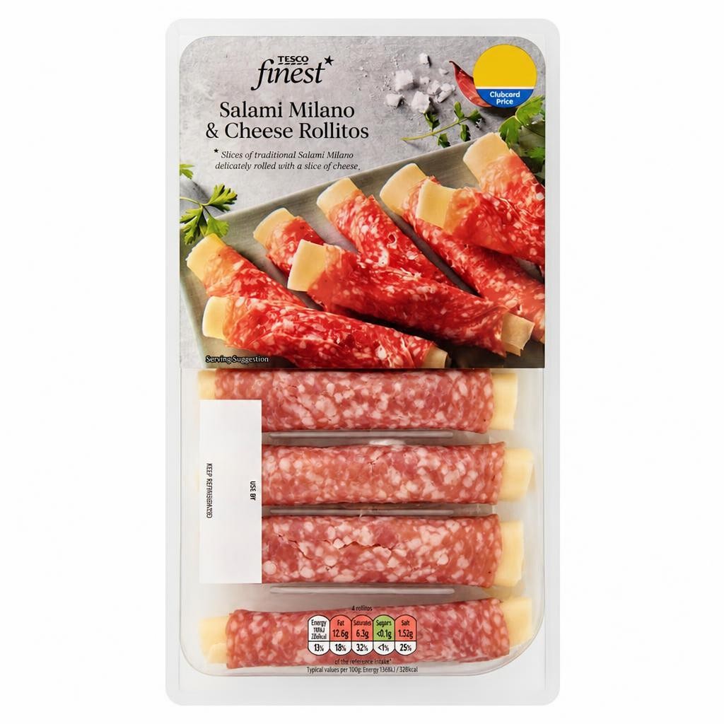 Tesco Finest Salami Milano & Cheese Rollitos 105g