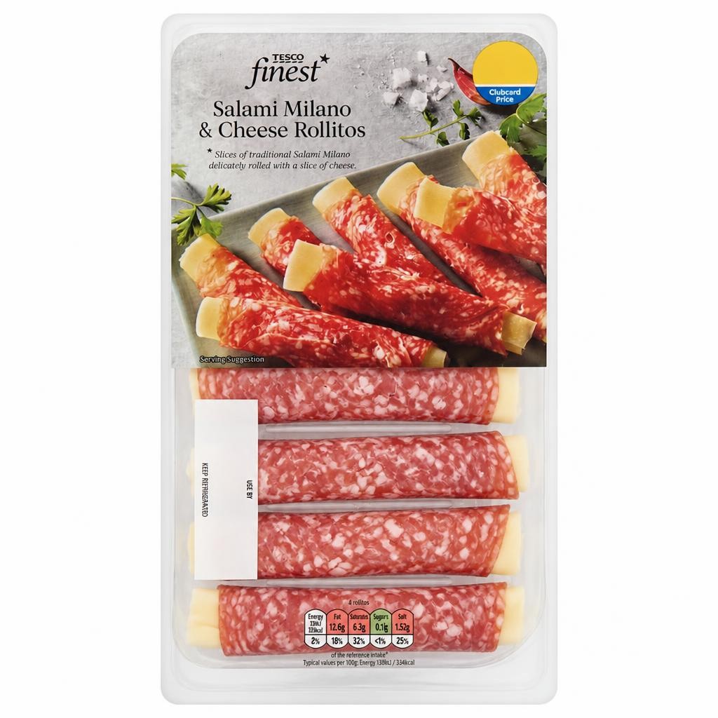 Tesco Finest Salami Milano & Cheese Rollitos 105g