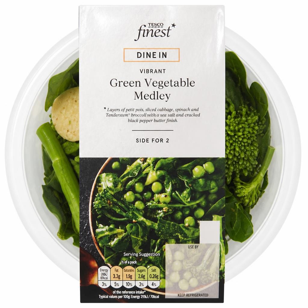 Tesco Finest Dine In Green Vegetable Medley 220g