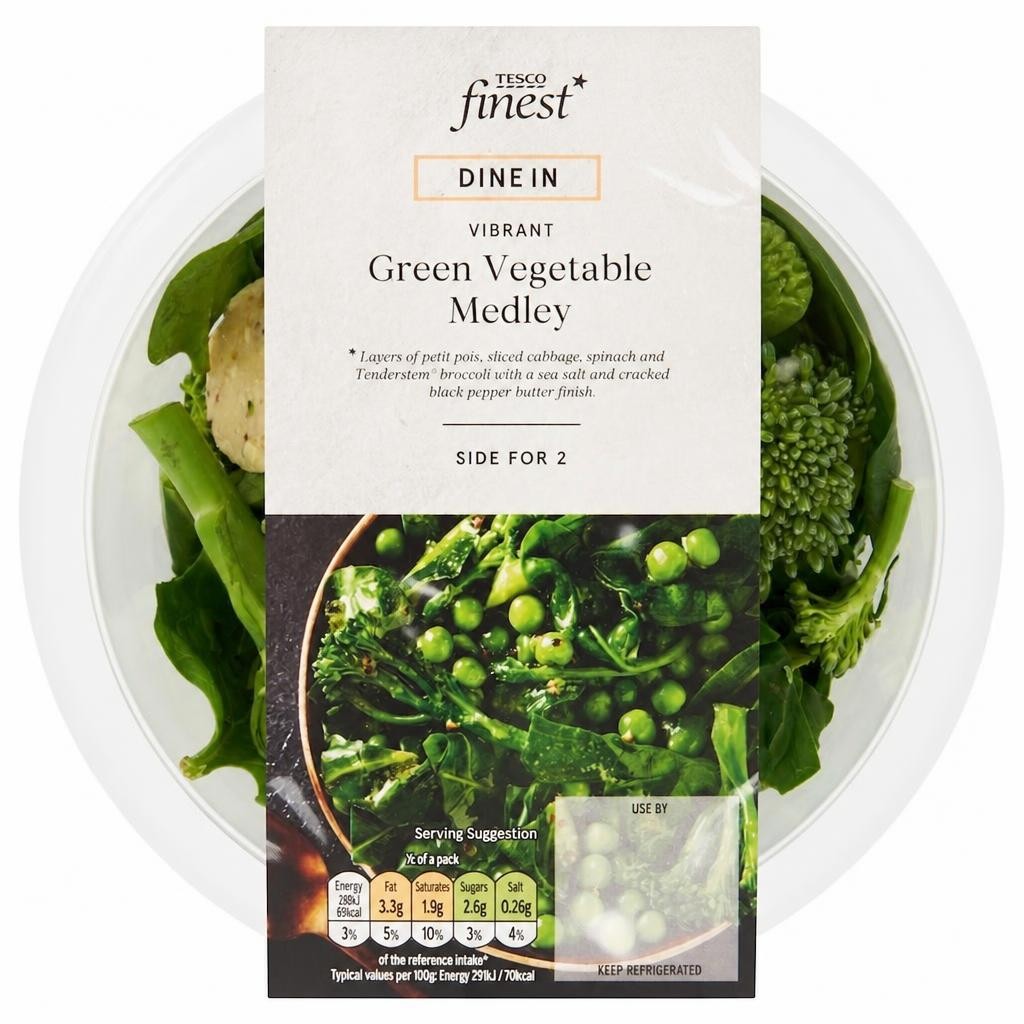 Tesco Finest Dine In Green Vegetable Medley 220g
