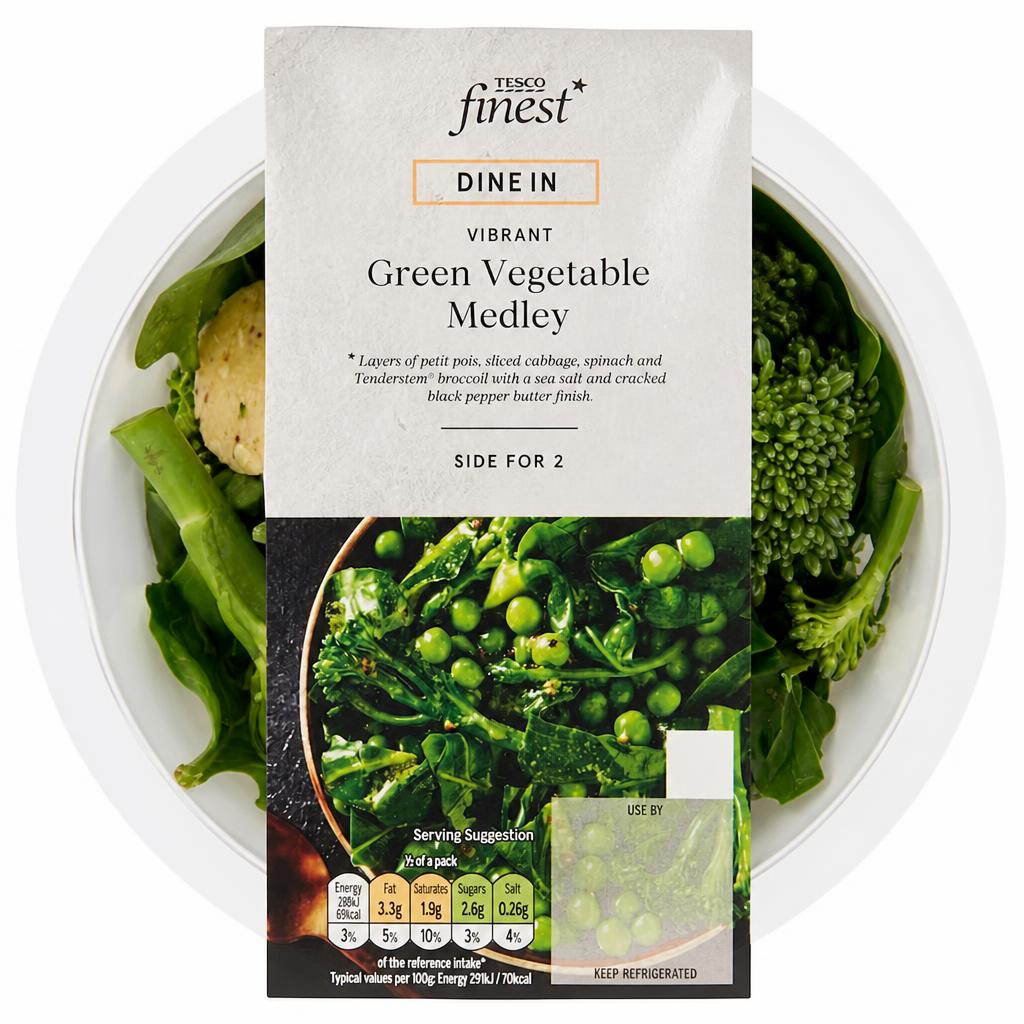 Tesco Finest Dine In Green Vegetable Medley 220g