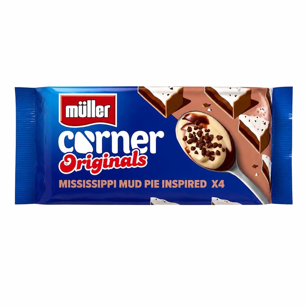 Muller Corner Originals Yogurts - Mississippi Mud Pie Inspired 4 x 124g