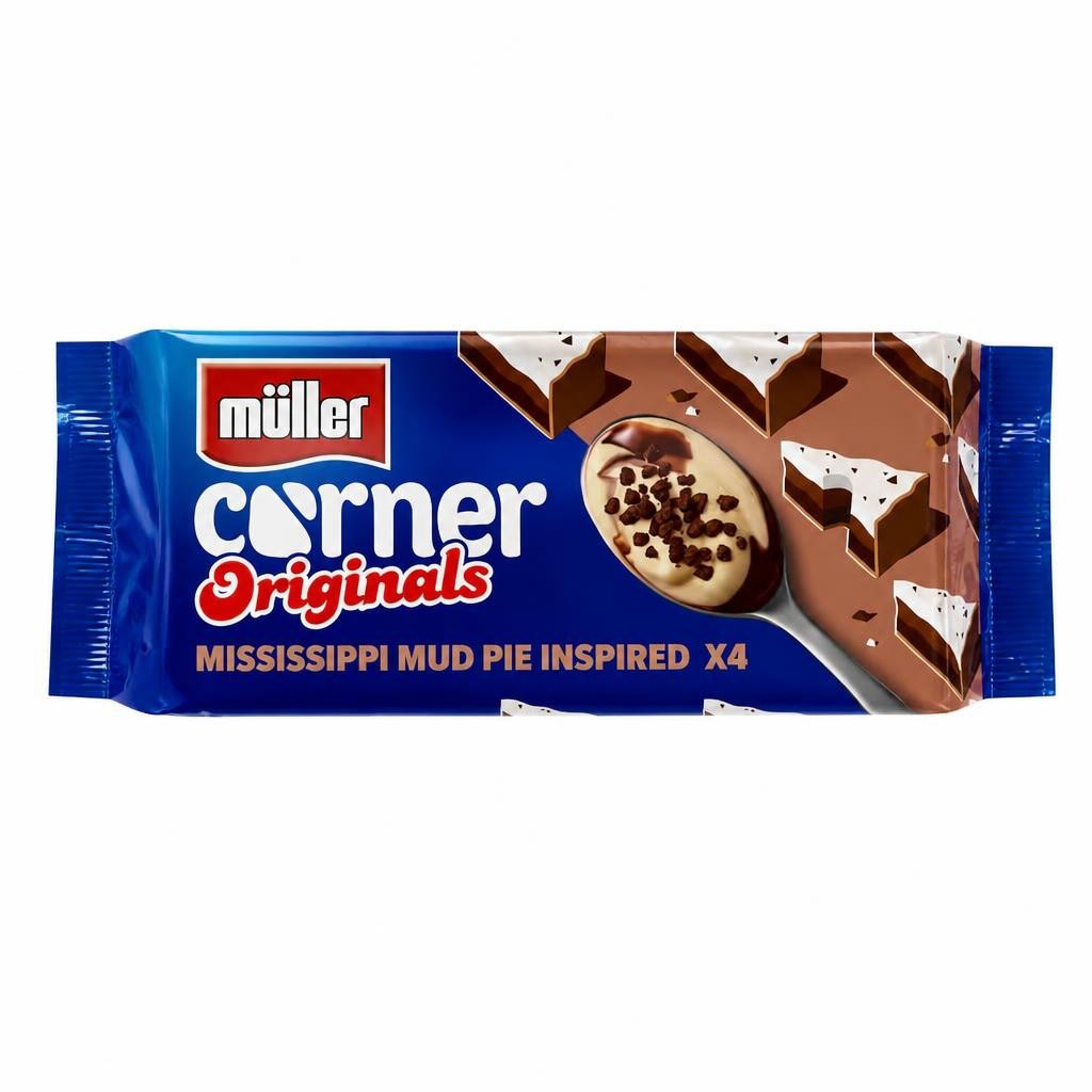 Muller Corner Originals Yogurts - Mississippi Mud Pie Inspired 4 x 124g