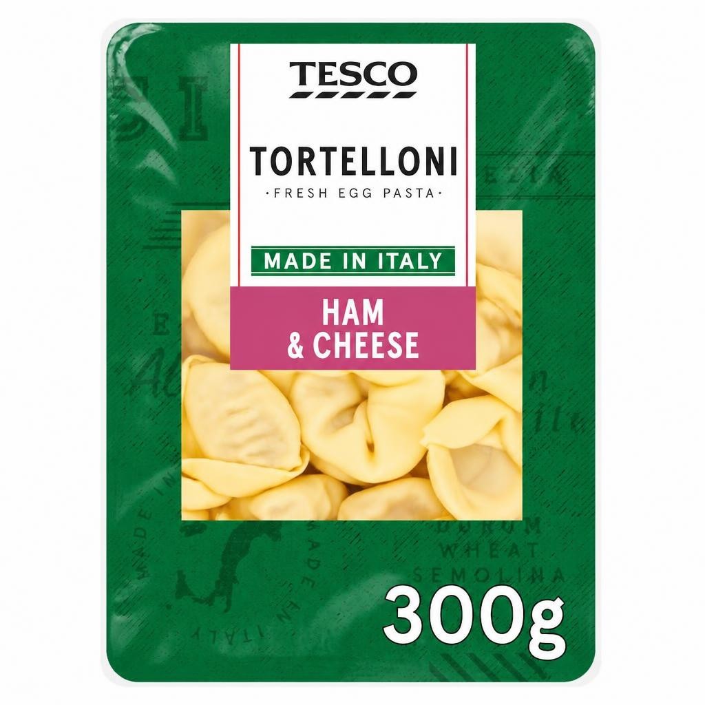Tesco Fresh Egg Pasta Tortelloni - Ham & Cheese 300g
