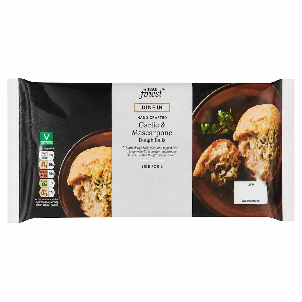 Tesco Finest Garlic & Mascarpone Doughballs 245g