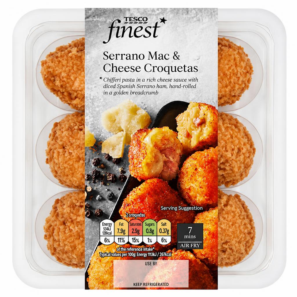 Tesco Finest Serrano Mac and Cheese Croquetas 144g